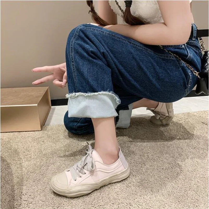 

New Women Sneakers Spring Summer Breathable Satin Casual Shoes Female Platform Shoes Lace Up Sports Shoes Ladies Mules Flats