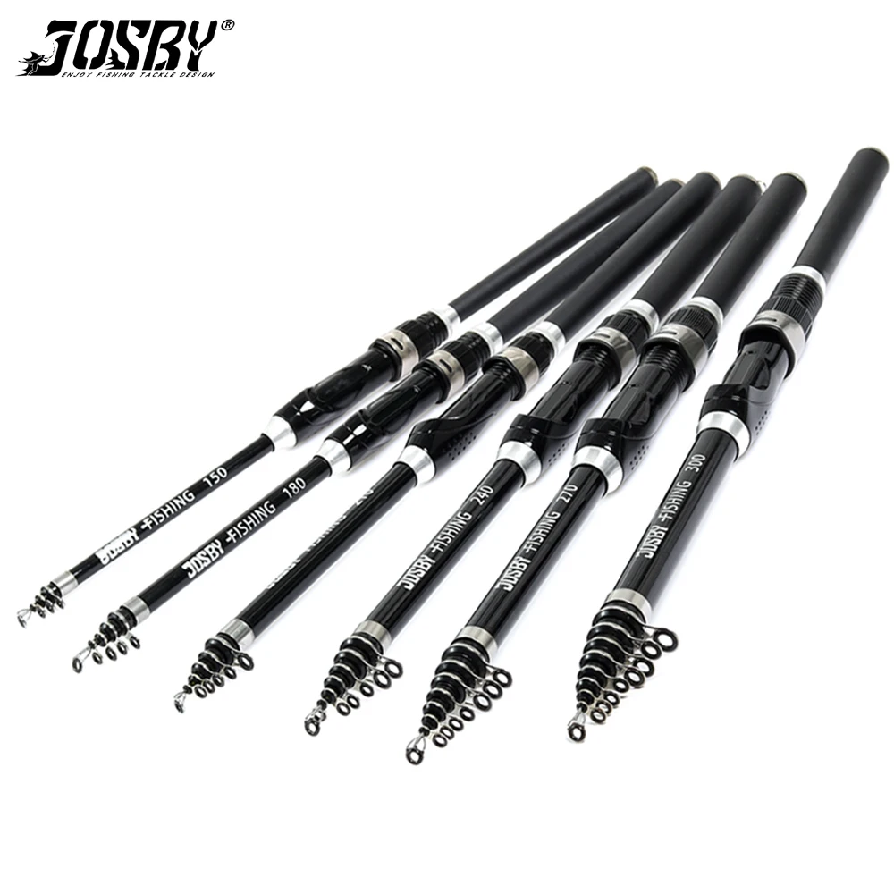 

Telescopic Rock Fishing Rod Spinning Carbon Fiber/FRP Pesca Carp Feeder Pole Super Short Travel Tackle 1.5M 1.8M 2.1M-3.0M