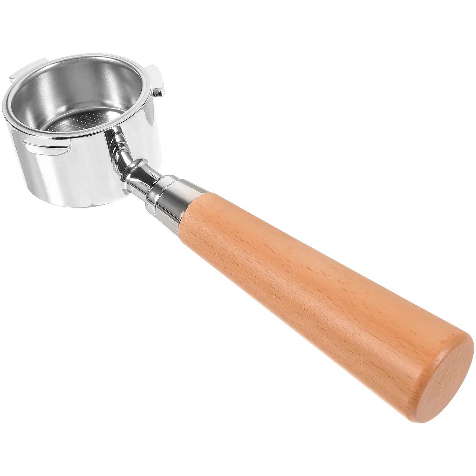 Bottomless Portafilter Wood Handle Smooth Comfortable Coffee Machine Accessories Espresso Filter Replacement Coffee Filter