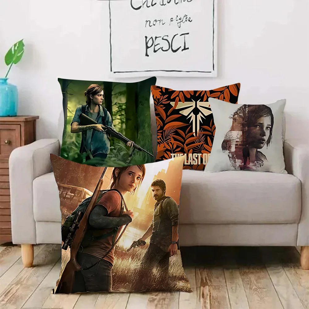 Game TV Show The Last of Us Pillow Covers Cartoon Sofa Decorative Home Double-sided Printing Short Plush Cute Cushion Cover