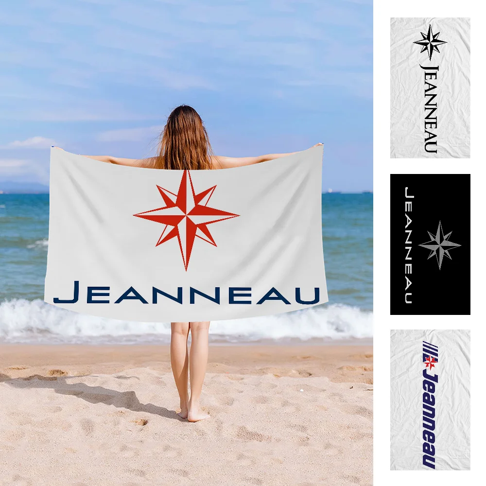 JEANNEAU logo asciugamano asciugamano da spiaggia in microfibra assorbente asciugatura rapida