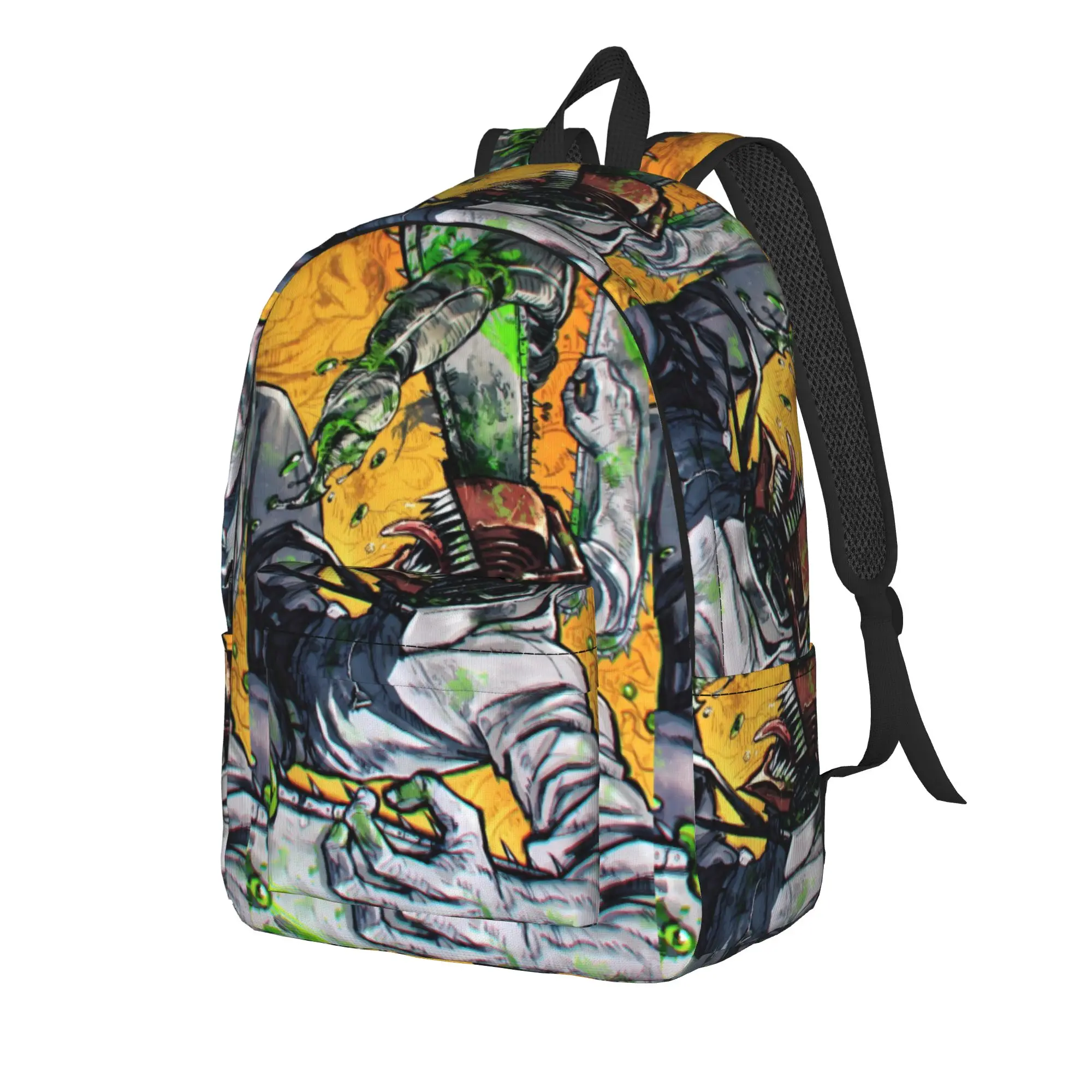 Denji fierce manga Backpack Chainsaws Mans Youth Polyester Workout Backpacks Big Kawaii High School Bags Rucksack