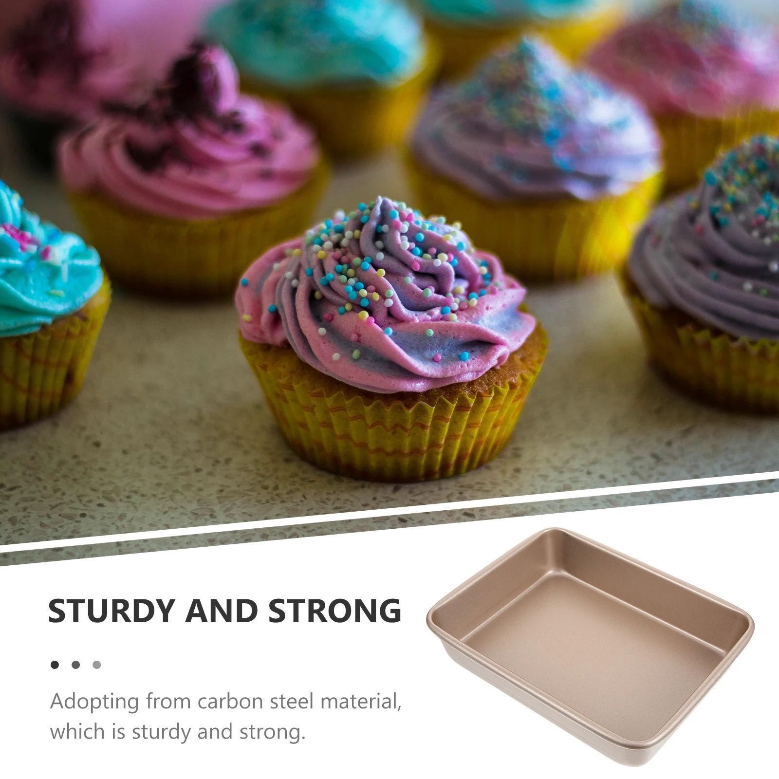

Rectangle Carbon Steel Cookie Cake Mold Reusable Non-Stick Sheet Pan For Home Bakery Use (Cookie Pans For Baking Supplies Sheet