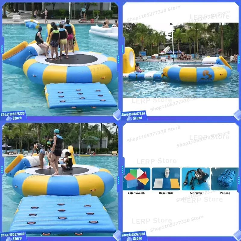 Pool Inflatable Water Trampoline Combo With Slide for Kids