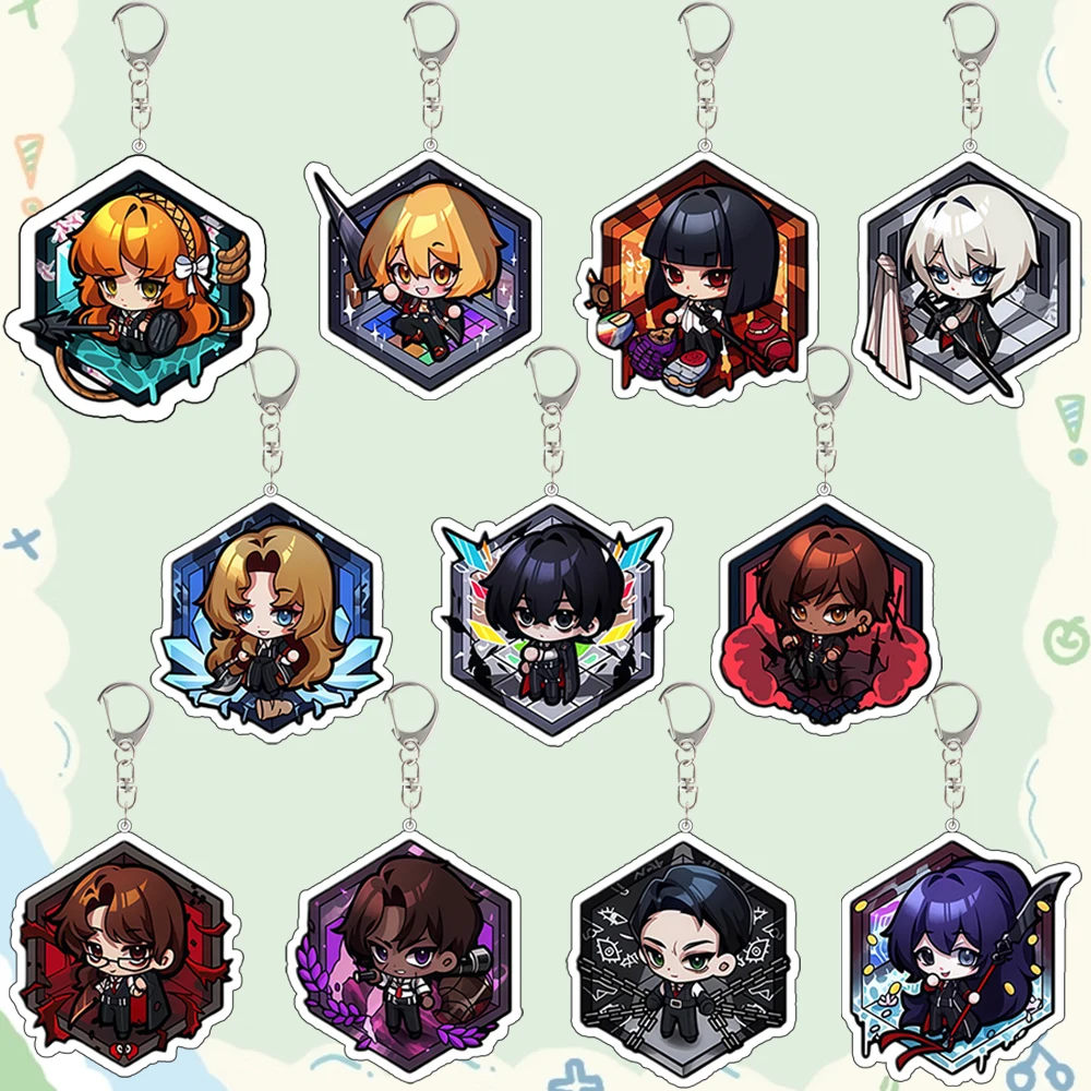 Para Limbus Company HongLu Ryoshu Outis Meursault Heathcliff Rodion llavero acrílico periférico mochila colgante regalo de Festival