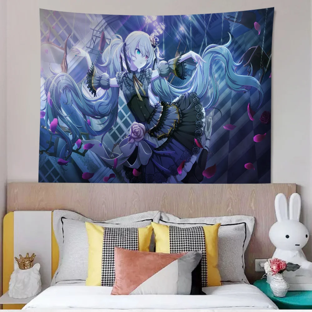 Project Sekai Cartoon Tapestry for Living Room Home Dorm Decor INS Home Decor