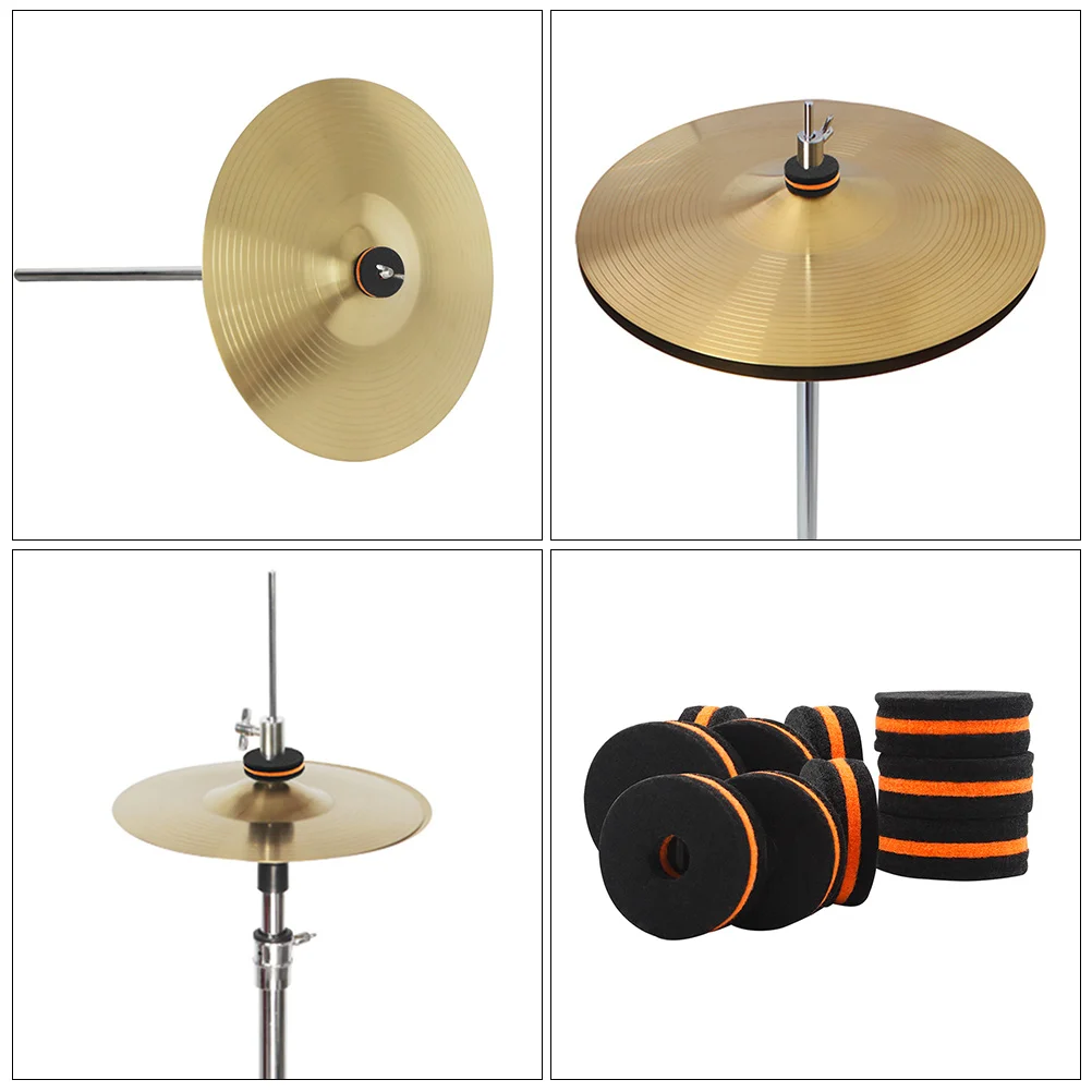 

10 Pcs Cymbal Hair Pad Dampeners Replacement Drum Kit Felt Accessory Pads Cymbla Gadgets Two-color