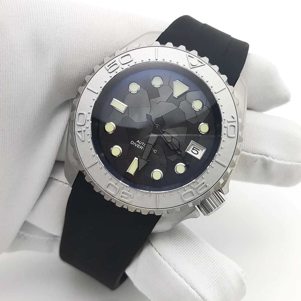 

Мужские часы SKX007, 42 мм, светящийся перламутровый циферблат, сапфировый NH35, автоматические механические часы, водонепроницаемые спортивные часы