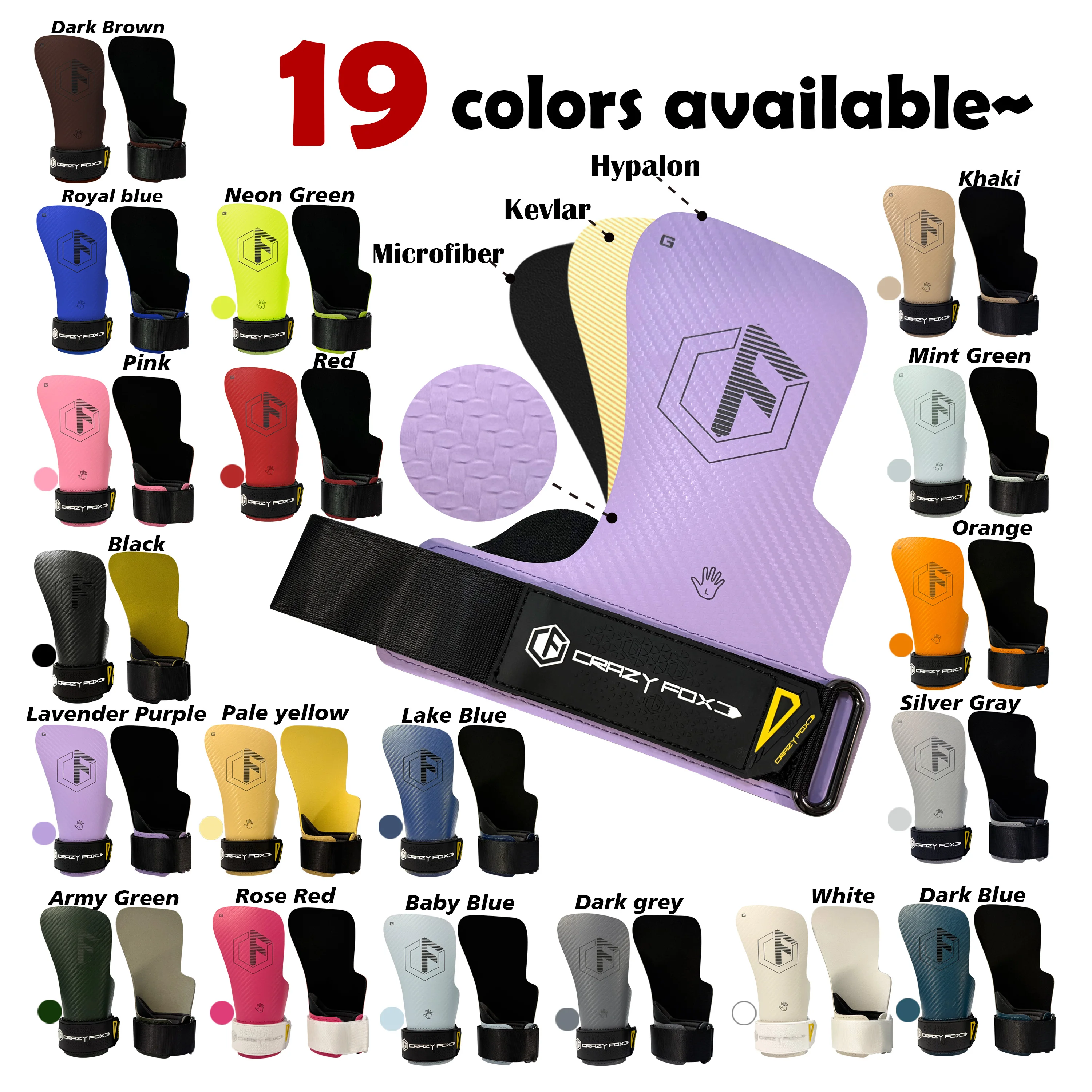 

New Designed Top Grade Double-layer Hypalon Material Cross Training Grip Protector Gym Running Accessories Calleras Heavy Duty