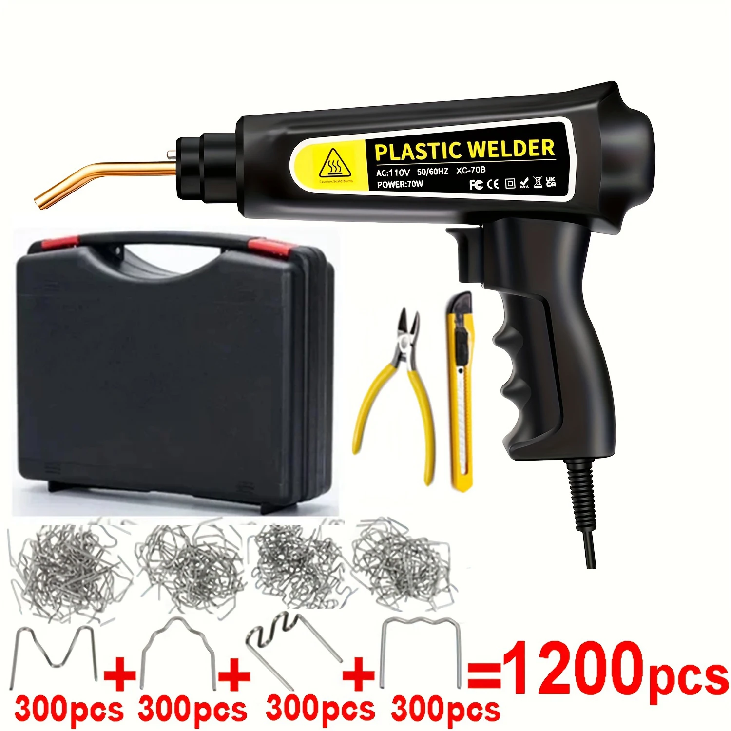 Handy  Plastic Welding Gun Plastics Welders Garage Tools Hot Staplers PVC Car Repair Tools