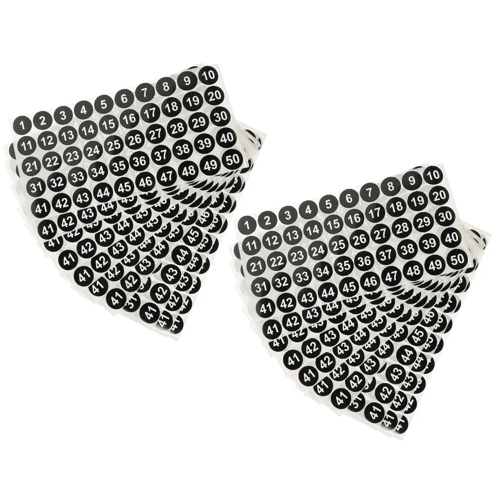 20 Sheets Multipurpose Stickers Office Round Circle Translucent Film Plate Labels