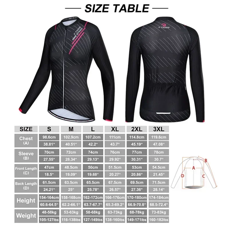 X-Tiger maglia da ciclismo da donna manica lunga Slim Fit maglia di protezione solare sottile abbigliamento da corsa per biciclette abbigliamento