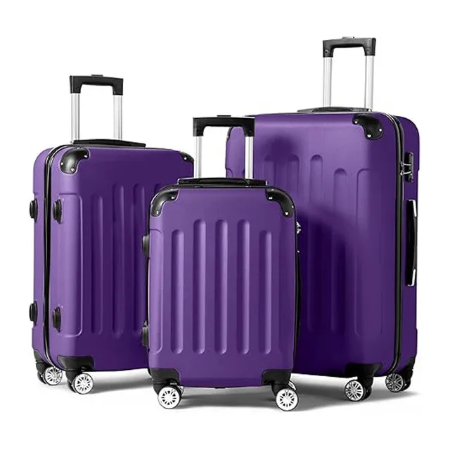 3-Piece Luggage Set Travel Lightweight Suitcases with Rolling Wheels, TSA lock & Hardside Corner, Family Travel – view 2