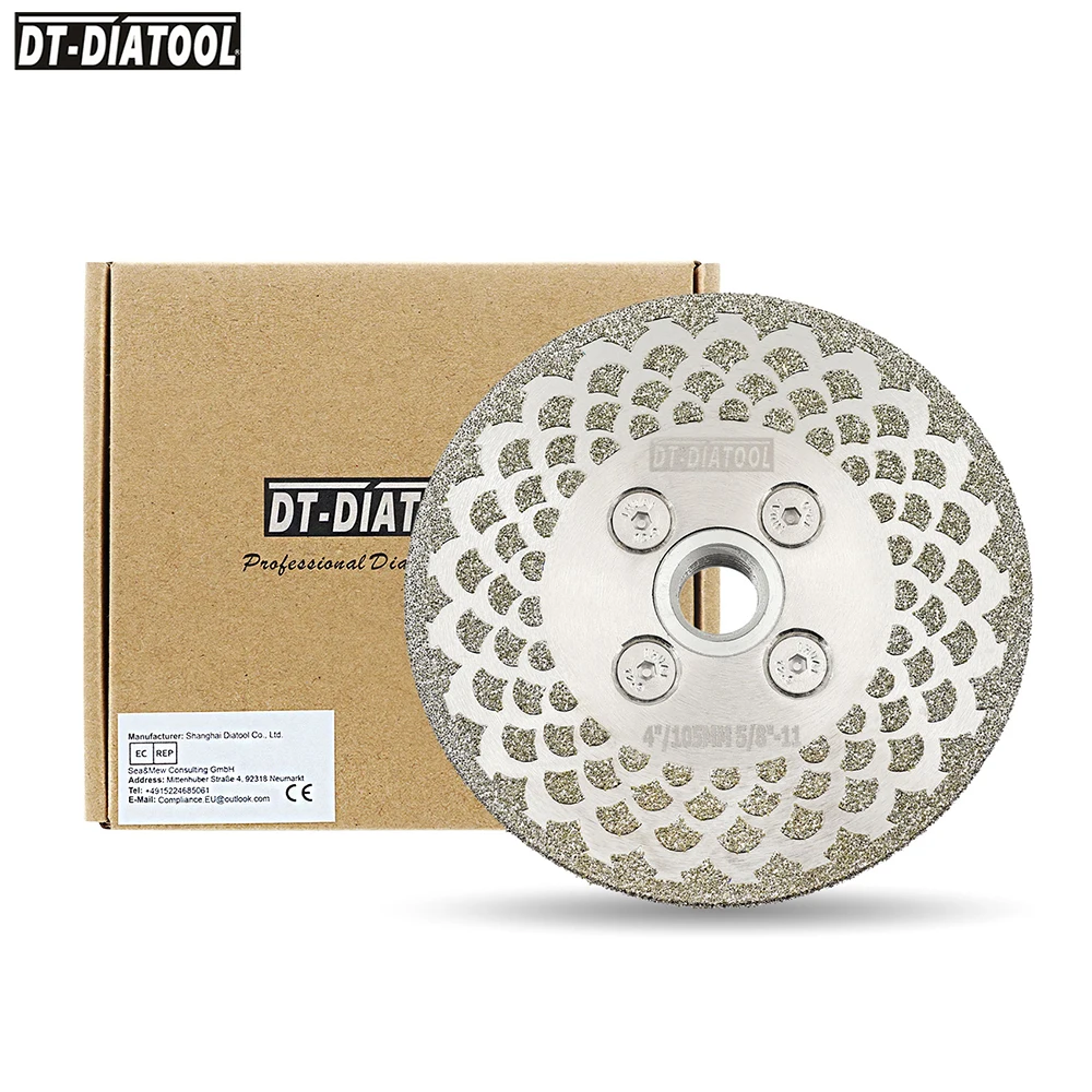 Imagem -06 - Dt-diatool-diamante Rebolo Disco de Corte Lâmina de Serra para Granito Telha de Mármore Roda de Copo M14 58 Rosca Dt-diatool 105 mm 115 mm 125 mm 1pc