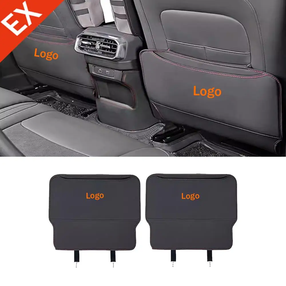 

For CHERY JETOUR T2 Traveler 2023-2024 Car Seat Anti-Kick Mats: New PU Leather, Child Protector, Anti-Dirty Auto Accessories