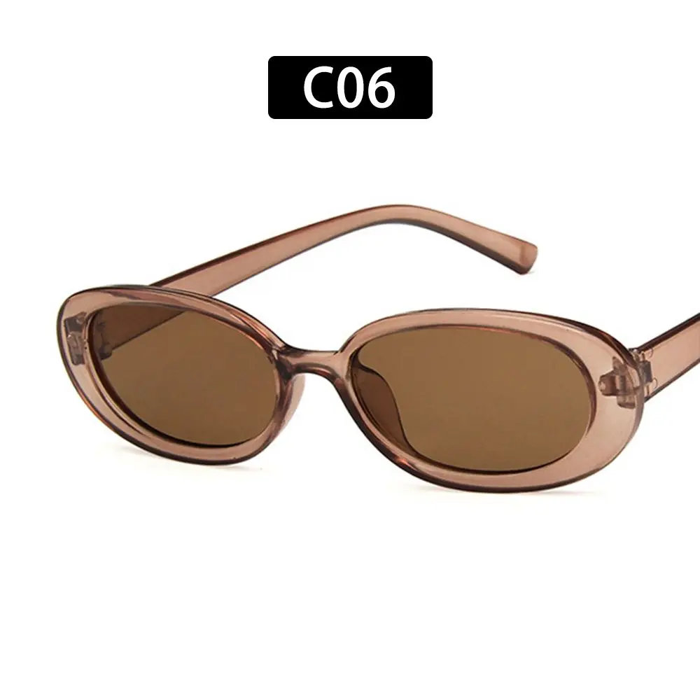 Retro UV400  Eyewear Sunglasses for Women Fashion Shades Oval Sunglasses