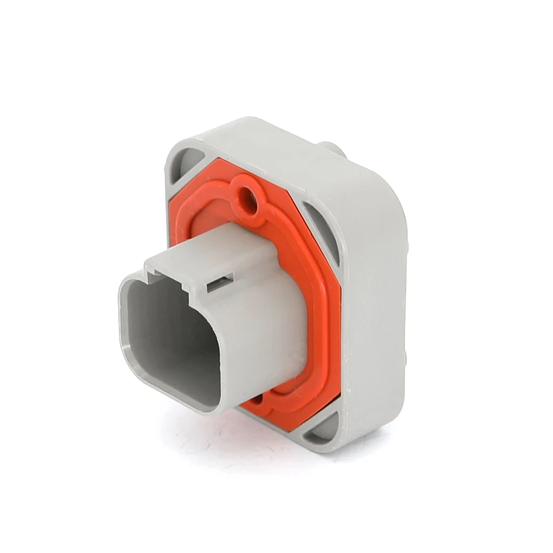 

DT15-4P Серый 4-контактный автомобильный разъем, монтажная головка для печатной платы с прямым контактом DT, розетка для подключения проводов к плате