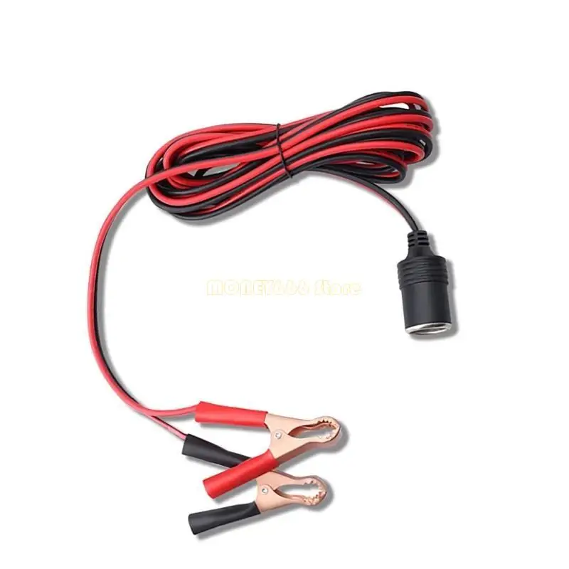 F62Cバッテリーワニのクリップからメスの電源ソケットアウトレットケーブルバッテリー端子クリップパワースプリッター付き車の電子用