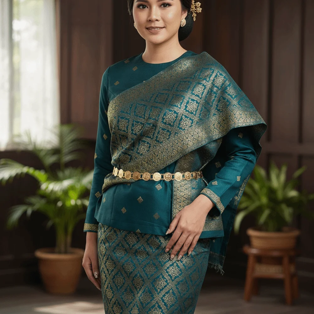 

Traditional Metal Ethnic Style Belt Silver Tassel Gold Belt Hollow Out Thailand Dance Dress Belt Chains Women