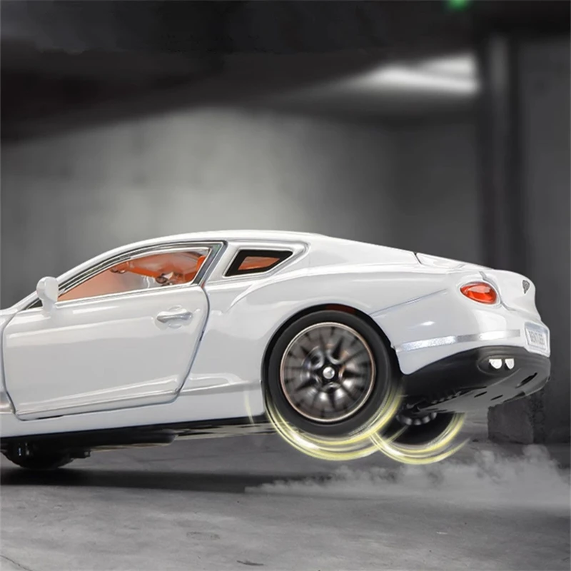 1:32 Continental GT Alloy Luxy Car Model Diecasts Metal Car Vehicles Model Sound and Light Simulation Collection Kids Toys Gifts