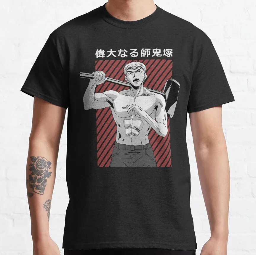 

1114 Great Teacher Onizuka Anime Gift t shirt 100% cotton print clothing Manga GTO Graphic Tee Y2K clothes Large size Tops S-6XL