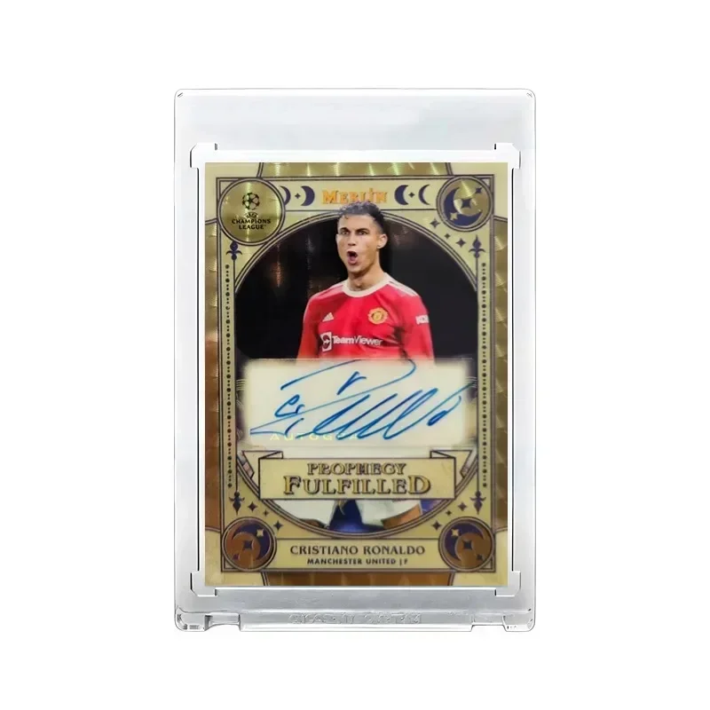 Pánini Sztár DIY homemade cristiano Ronaldo autographed collectible rty Futball-labda Fiú Munkaszüneti nap Adomány rty Tetőcserép refractor