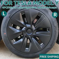 4PCS Hubcap For Tesla Model Y 19Inch Wheel Caps Performance Original Car Replacement Wheel Cover Full Rim Cover Accessories 2024