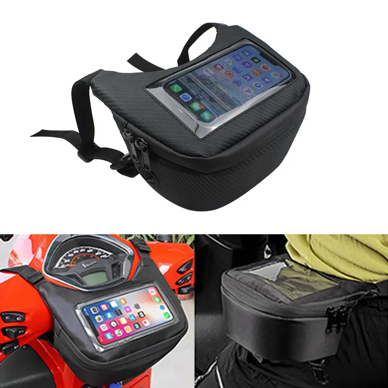 

Motorcycle bag modification, front-hanging bag, waterproof and rainproof, calf front bag, touchscreen mobile phone navigation