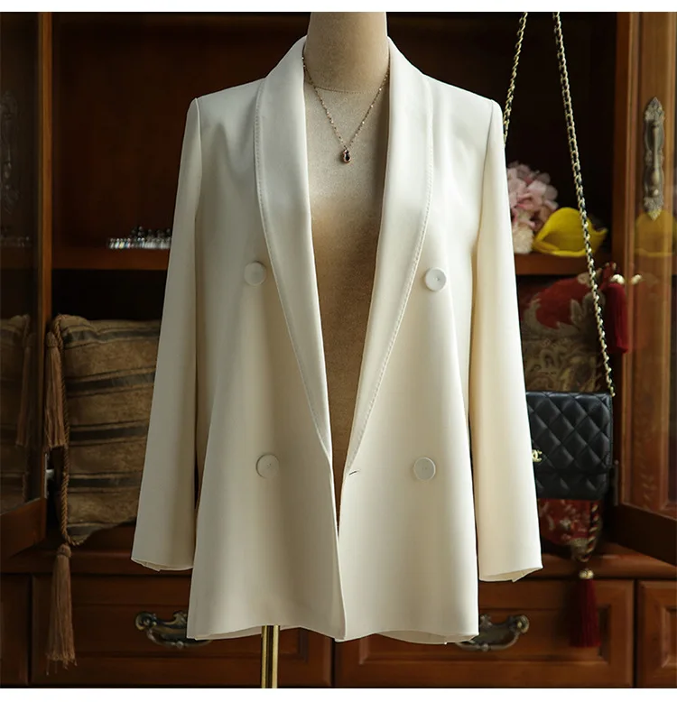 Costume sur mesure décontracté ample pour femmes Jaet Triacétate lourd Faionable Ele Sle Long Sve été