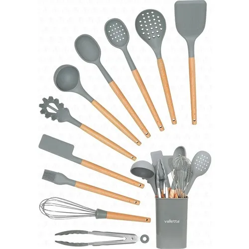 

Matis 11 Piece Kitchen Serving Set With Stand Gray