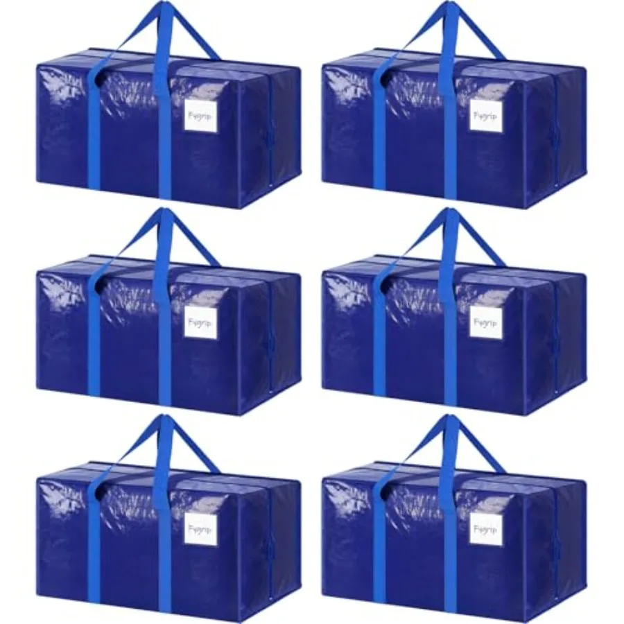 

Extra Heavy Duty Large Moving Bags with Strong Zipper and Comfortable Handles Sturdy and Durable Clothes Storage Bags Totes Bin