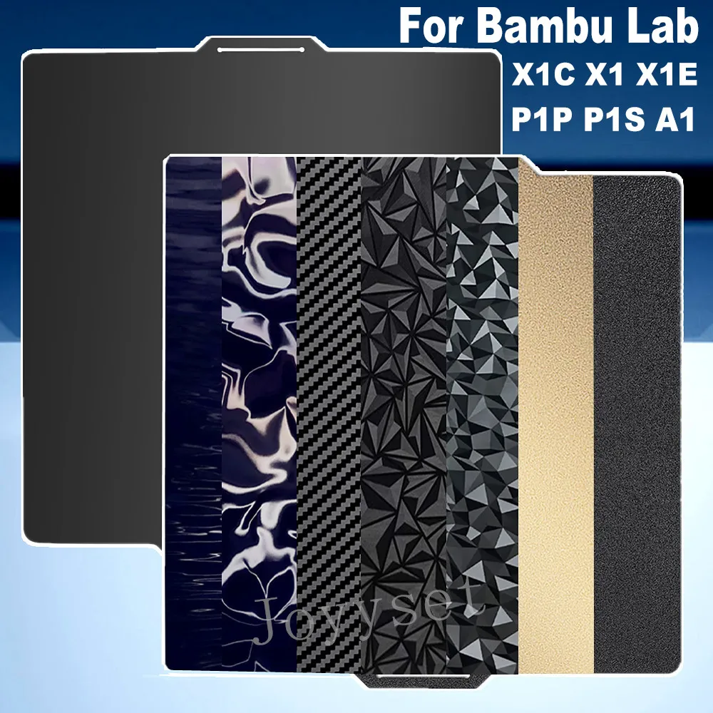 P1P P1S Platte für Bambu Lab A1 Bauplatte Glatte X1C Federstahlblech Doppelseitiger 3D-Druck für Bambu Bamboo X1 Carbonplatte