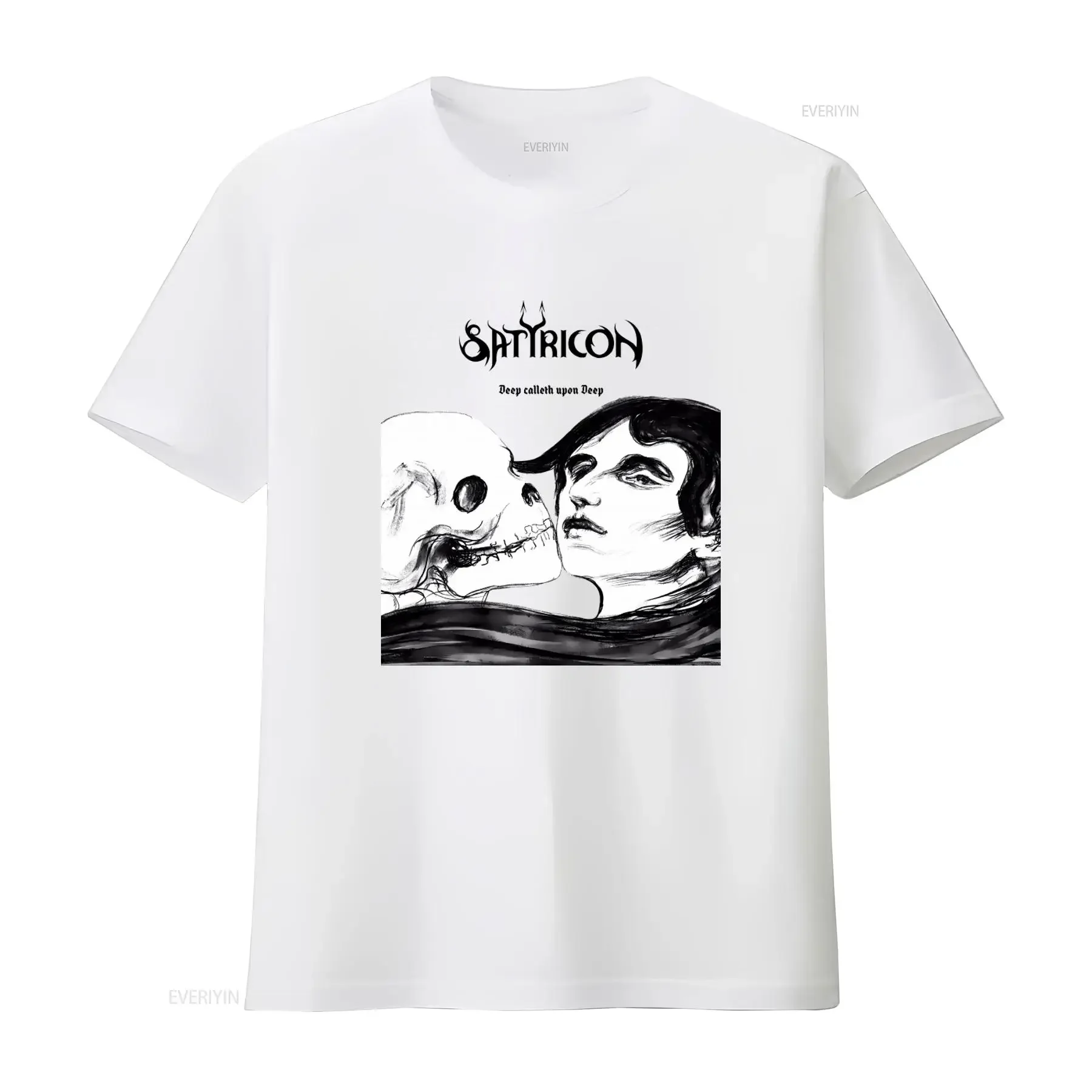 Satyricon Norwegian Black Metal Band Deep Calleth Upon T Shirt for Men Sizes M 2XL vintage Washed Comfortable Slightly