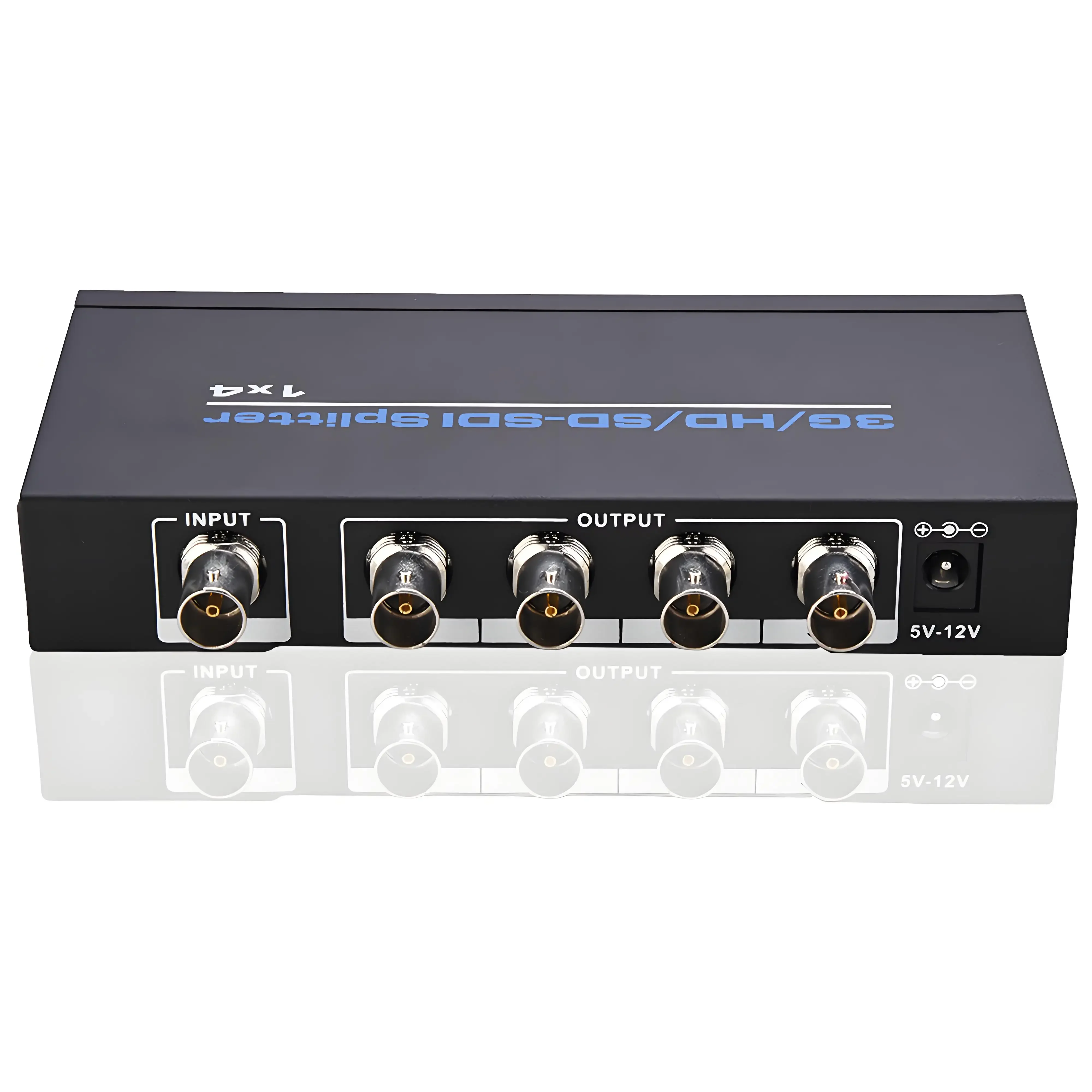 Divisor SDI 3G/HD/SD 2025, extensor repetidor 1X4 con adaptador de corriente, divisor de vídeo SDI de 1 entrada a 4 salidas para cámara de Monitor DVR SDI