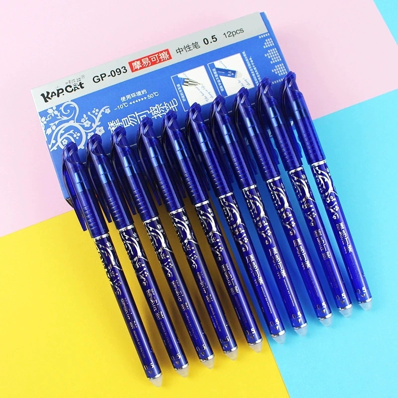 

0.5mm Blue High Quality Needle Type Erasable Gel Pens Kawaii Stationery School Office Supplies
