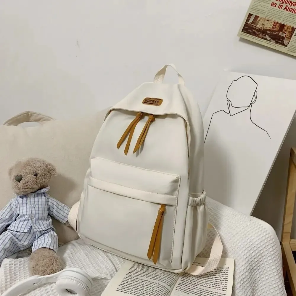 Robuste, einfarbige Schultasche, modisch, lässig, große Kapazität, leicht, einfach, für Studenten, Reisen