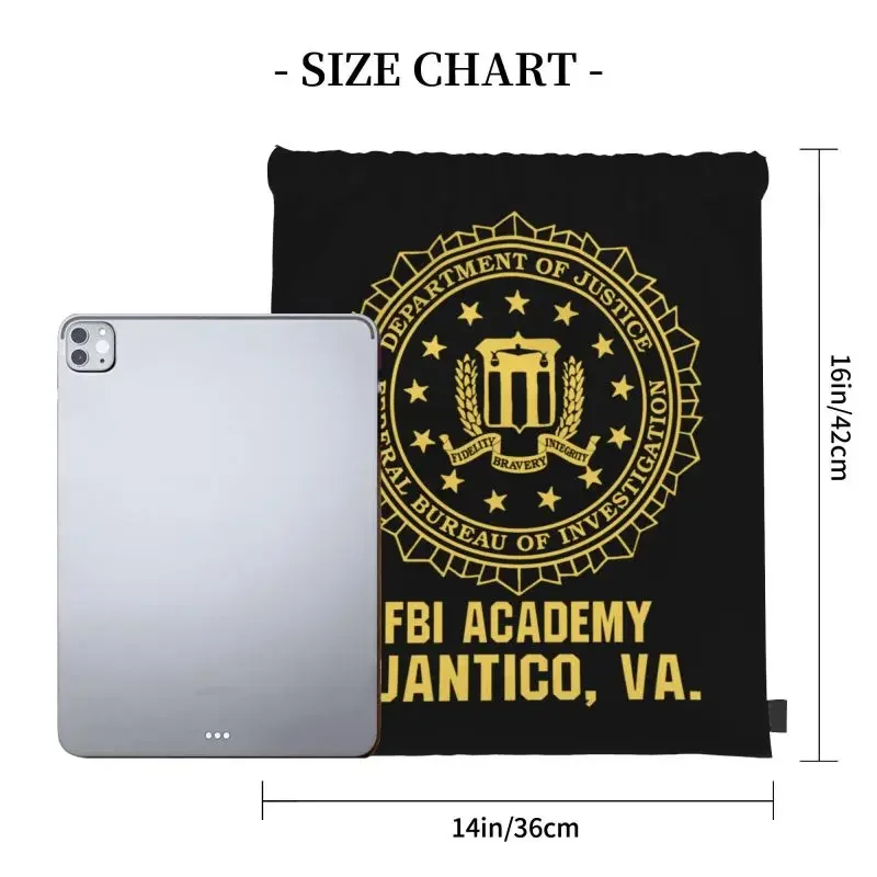Vintage Fbi F.B.I Academy Quantico Va Virginia Drawstring Bags Gym Bag Fashion New Style