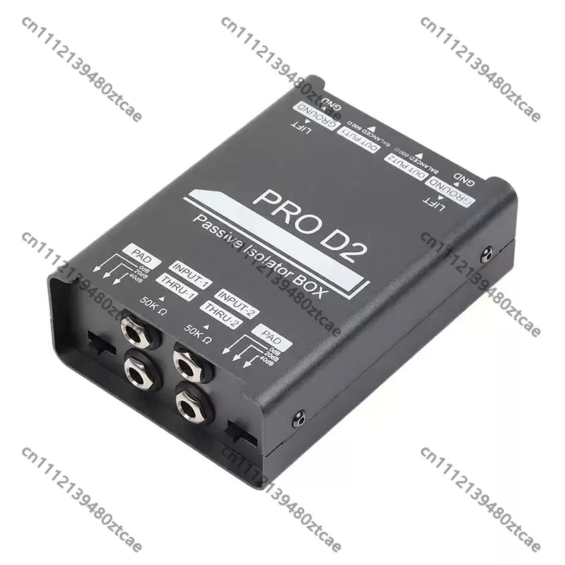 DI Box For Guitar Bass, 6.5mm To XLR Balanced Audio Output, Instrument Noise Isolator To Remove Hum Noise