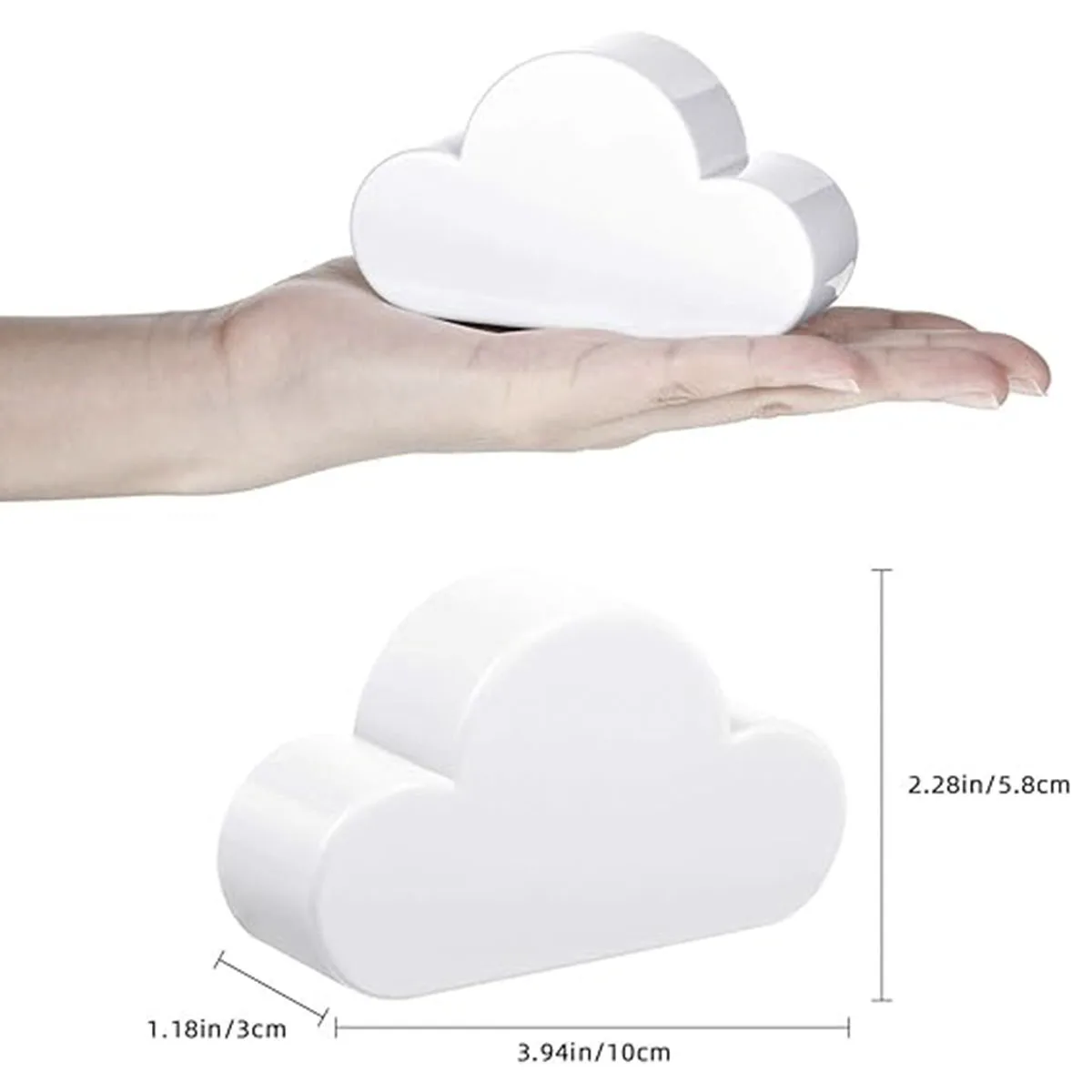 White Cloud Magnetic Key Holder  for Wall Hanger Organizer Easy to Mount  Powerful Magnets Keep Keychains Securely