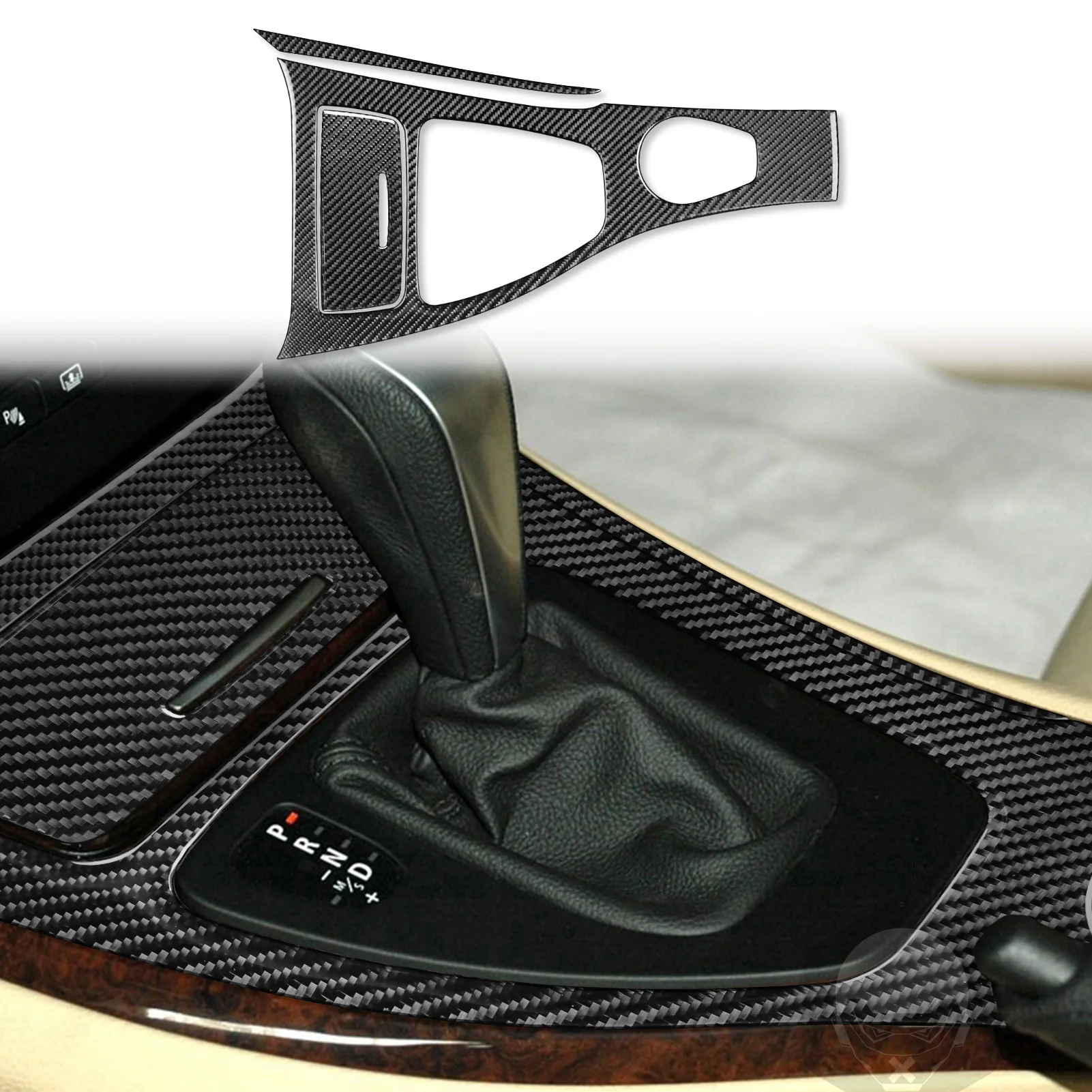 For BMW 3 Series E90 2006-2008 Carbon Fiber Central control Gear Shift ashtray panel Car Interior Accessories Decorative Sticker