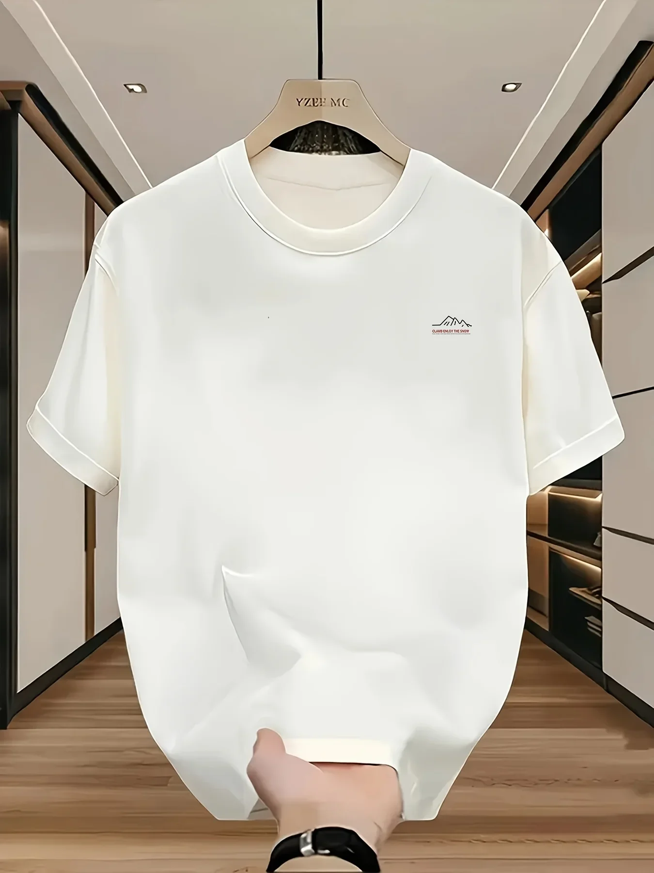 Retro Mountain Camping Printed Men's T-shirt with 