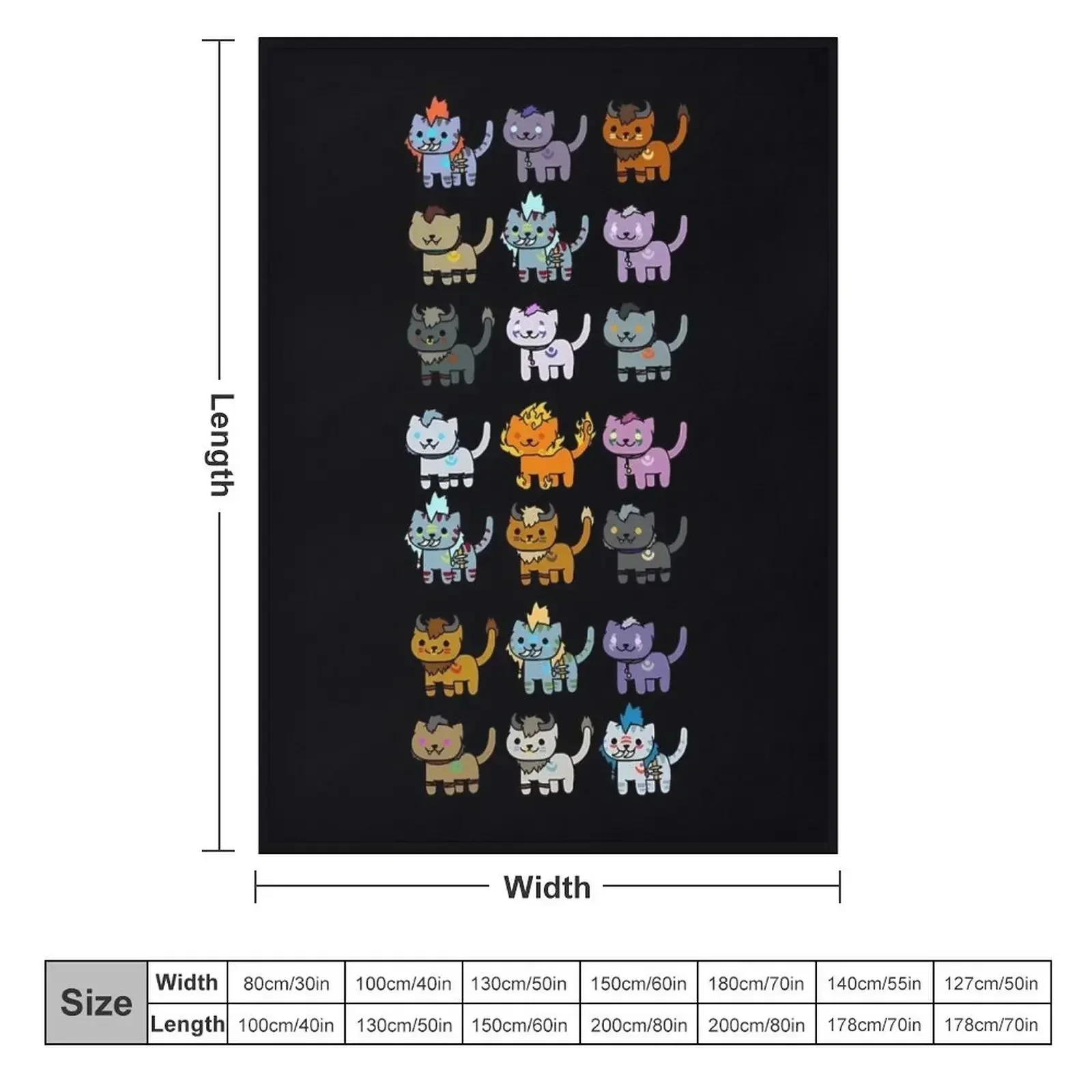Neko Atsume Feral Druid Todos Throw Blanket Designers Giant Sofa Soft Plush Plaid Winter beds Blankets