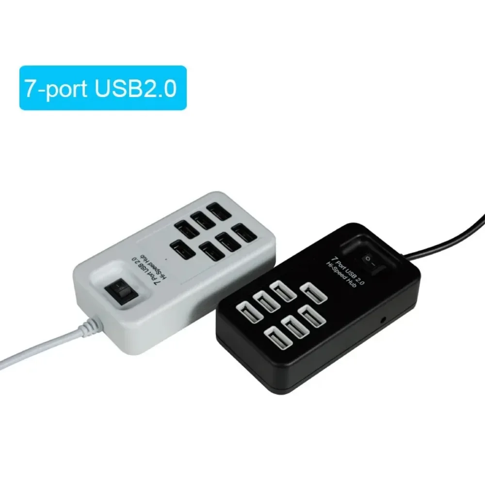 Multi-Port-USB-Hub, 4/7/10-Port-Splitter, USB 2.0-Hochgeschwindigkeitsadapter mit Ein-/Ausschalter für MacBook, PC, Laptop – Computerzubehör – Detail 9