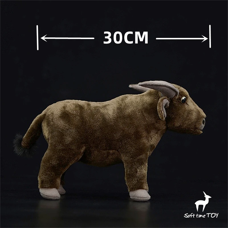 Realistic Buffalo High Fidelity Bison Plushie Water OX Plush Toys Lifelike Animals Simulation Cattle Stuffed Toy For Kids