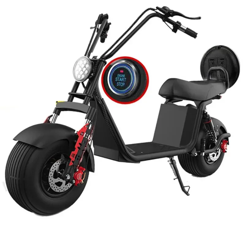 Dynamic men and women double cool travel with battery big Harley wide tire two-wheeled adult parent-child electric scooter adult