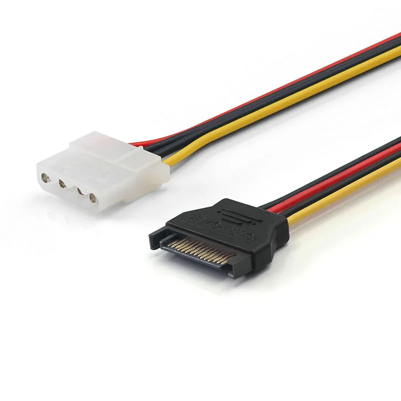 15-poliges Sata-Stecker-zu-Molex-ID 4-poliges Adapter-Verlängerung kabel für das Netz kabel des optischen Computer antriebs