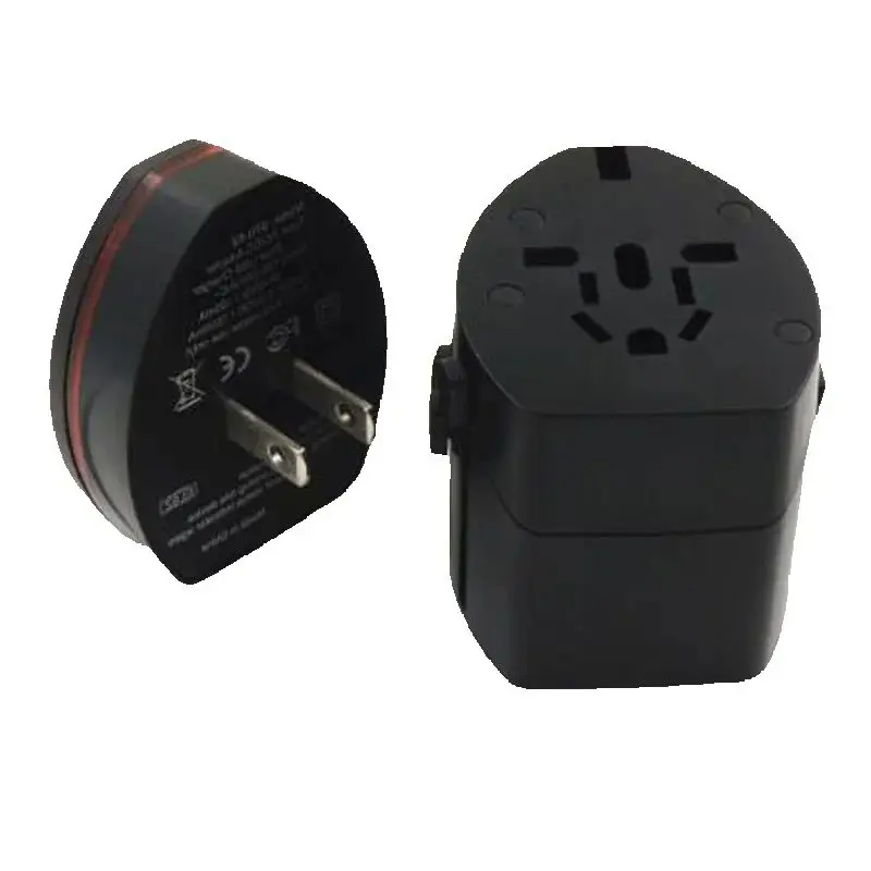 화이트 블랙 글로벌 범용 플러그 어댑터, 더블 USB 포트, 여행용 AC 전원 어댑터, AU US UK EU 플러그 소켓 컨버터, 5V 2.1A