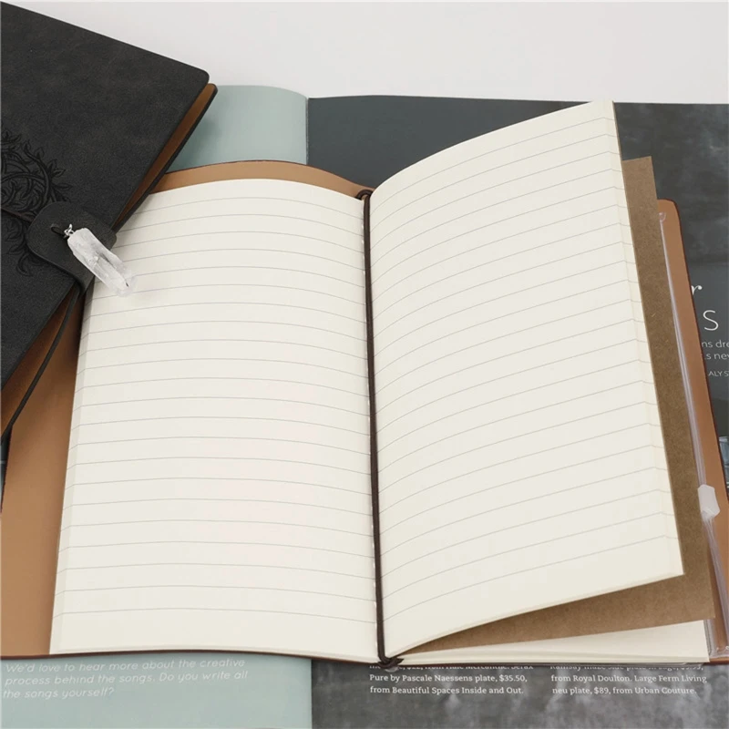 

Retro Leather Journal Refillable Budget Binder Memo Book Gift Notebook Notepad Planner c Y3NC