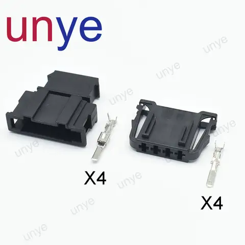 1-20 Sets 4 Pin Car Door Horn Socket Automotive Brake Light Switch Connector 4D0 972 704 For VW Audi 4D0972704 191972714