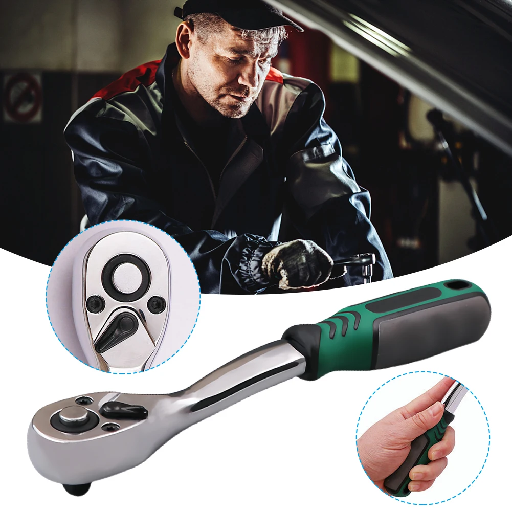 1/4インチ 3/8インチ ラチェットレンチ クロムバナジウム鋼 72歯 ドライブ 多機能ソケットスパナ ラチェットスパナ 車両用